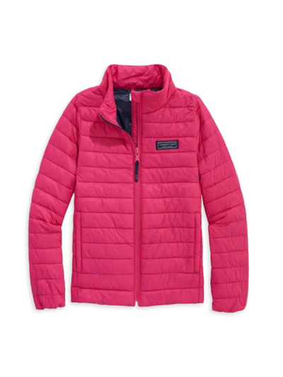 Vineyard Vines Little Girl's & Girl's Packable Puffer Jacket In Rhododendron