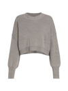 Free People Women's Easy Street Cropped Sweater In Heather Grey