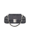 GIVENCHY WOMEN'S SMALL 4G CROSSBODY BAG IN LUREX EMBROIDERY WITH CHAIN