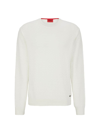 Hugo Relaxed-fit Sweater In Cotton With Knitted Structure In White