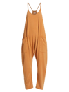 Fp Movement Women's Hot Shot Ankle-crop Jumpsuit In Toasted Coconut