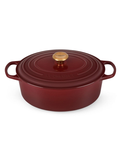 Le Creuset 6.75-quart Signature Cast Iron Oval Dutch Oven In Rhone