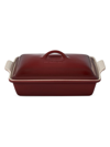 Le Creuset 4-quart Heritage Stoneware Covered Rectangular Casserole In Rhone