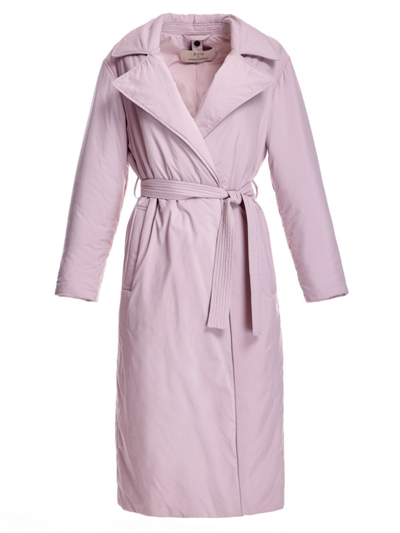 Maximilian Women's Belted Nylon Coat In Pink