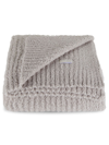 Barefoot Dreams Rib-knit Throw In Silver