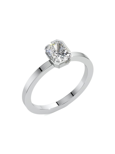 Unsaid Women's Meta 18k White Gold & 1.01 Tcw Lab-grown Diamond Radiant-cut Solitaire Ring