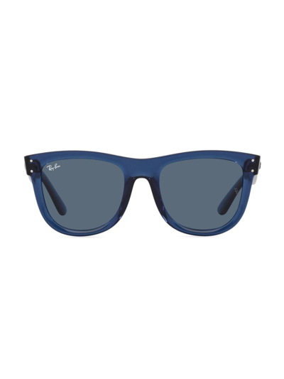 Ray Ban Women's Reverse Collection 0rbr0502s Wayfarer 50mm Sunglasses In Navy
