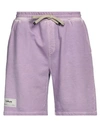 Haikure Man Shorts & Bermuda Shorts Light Purple Size Xl Cotton