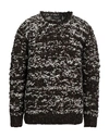 DOLCE & GABBANA DOLCE & GABBANA MAN SWEATER DARK BROWN SIZE 36 VIRGIN WOOL, POLYAMIDE, METALLIC POLYESTER, ACRYLIC, 