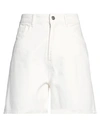 Hinnominate Woman Shorts & Bermuda Shorts White Size L Cotton