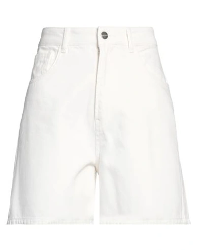 Hinnominate Woman Shorts & Bermuda Shorts White Size L Cotton In White