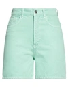 Hinnominate Woman Shorts & Bermuda Shorts Light Green Size S Cotton