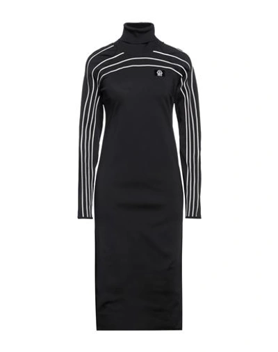 Moncler Woman Midi Dress Black Size Xxs Polyester, Polyamide, Elastane