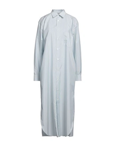 Auralee Woman Midi Dress Light Blue Size 0 Cotton, Polyester