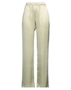 Antonelli Woman Pants Light Green Size 12 Silk In Sage Green