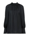 Eleventy Woman Blouse Black Size 4 Silk