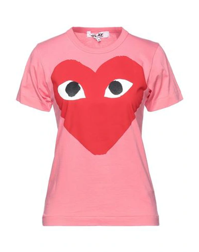 COMME DES GARÇONS PLAY COMME DES GARÇONS PLAY WOMAN T-SHIRT PINK SIZE XS COTTON