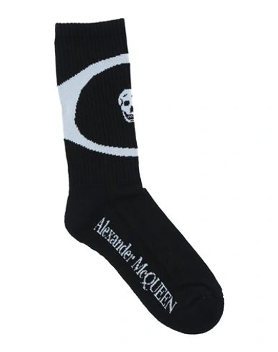 Alexander Mcqueen Man Socks & Hosiery Black Size L Cotton, Polyamide, Elastane
