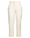 SUSY-MIX SUSY-MIX WOMAN PANTS CREAM SIZE S POLYESTER, VISCOSE, ELASTANE