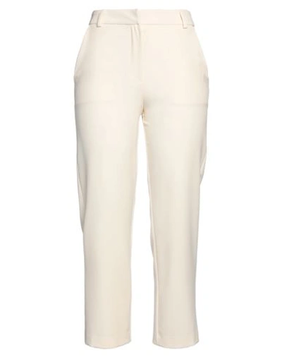 Susy-mix Woman Pants Cream Size Xs Polyester, Viscose, Elastane In White