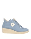 Agile By Rucoline Woman Sneakers Pastel Blue Size 10 Textile Fibers