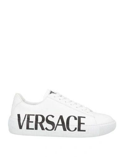 Versace Man Sneakers White Size 11 Calfskin