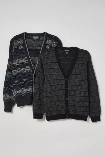 Urban Renewal Vintage Printed Cardigan In Black