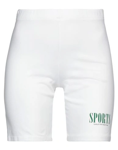 Sporty And Rich Sporty & Rich Woman Leggings White Size Xl Cotton, Elastane