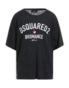 Dsquared2 Man T-shirt Charcoal Size M Cotton, Viscose In Grey