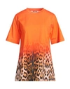 Roberto Cavalli Woman T-shirt Orange Size L Cotton