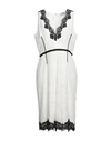 Anna Molinari Woman Midi Dress White Size 10 Viscose, Polyamide, Cotton
