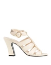 Khaite Woman Sandals Cream Size 10 Soft Leather In White