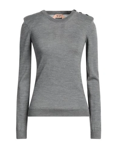 N°21 Woman Sweater Grey Size 8 Virgin Wool