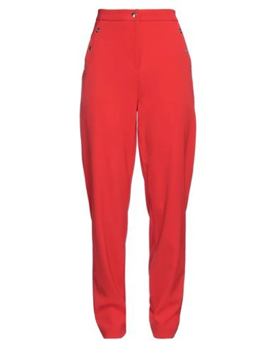 Boutique Moschino Woman Pants Red Size 12 Polyester, Elastane