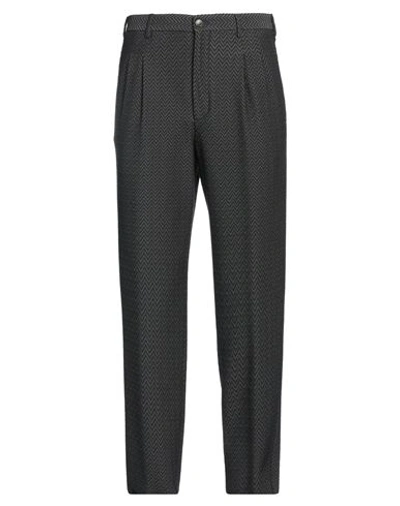Giorgio Armani Man Pants Lead Size 40 Polyamide, Viscose, Lyocell, Cotton, Elastane In Grey