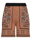 Simona Corsellini Woman Shorts & Bermuda Shorts Camel Size S Cotton, Acrylic In Beige