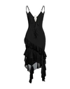 ROBERTO CAVALLI ROBERTO CAVALLI WOMAN MIDI DRESS BLACK SIZE 6 VISCOSE, POLYAMIDE, ELASTANE