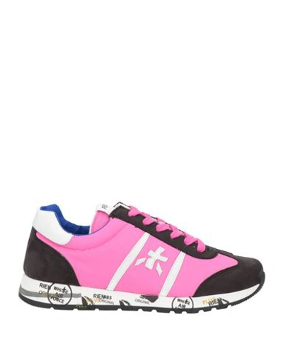 Premiata Woman Sneakers Pink Size 5 Soft Leather, Textile Fibers