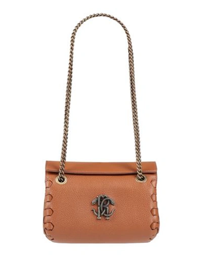 Roberto Cavalli Woman Shoulder Bag Tan Size - Bovine Leather In Brown