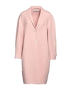 Agnona Woman Overcoat & Trench Coat Light Pink Size 14 Wool, Elastane, Polyamide, Viscose, Lyocell
