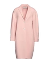 Agnona Woman Overcoat & Trench Coat Light Pink Size 14 Wool, Elastane, Polyamide, Viscose, Lyocell In Pink