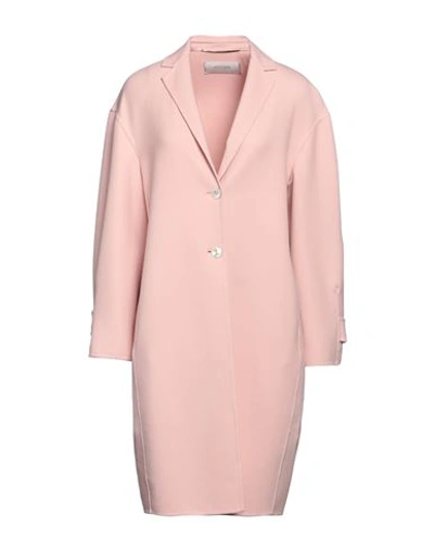 Agnona Woman Overcoat & Trench Coat Light Pink Size 14 Wool, Elastane, Polyamide, Viscose, Lyocell