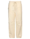 Auralee Man Pants Ivory Size 5 Linen, Cotton In White