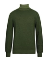 Filippo De Laurentiis Man Turtleneck Green Size 40 Merino Wool, Silk, Cashmere