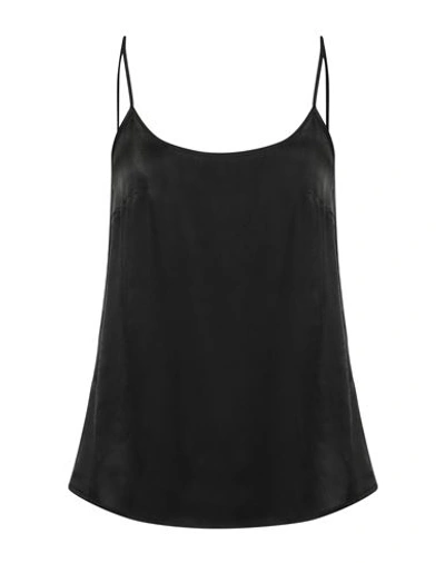 Frase Francesca Severi Woman Top Black Size 6 Acetate, Silk