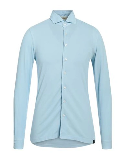 Gran Sasso Man Shirt Light Blue Size 36 Cotton