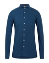 Gran Sasso Man Shirt Navy Blue Size 38 Cotton