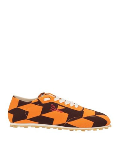 Marni Woman Sneakers Orange Size 10 Textile Fibers