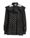 Frase Francesca Severi Woman Top Black Size 6 Polyester, Polyamide In Black