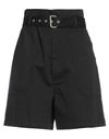 Mauro Grifoni Woman Shorts & Bermuda Shorts Black Size 8 Cotton, Elastane